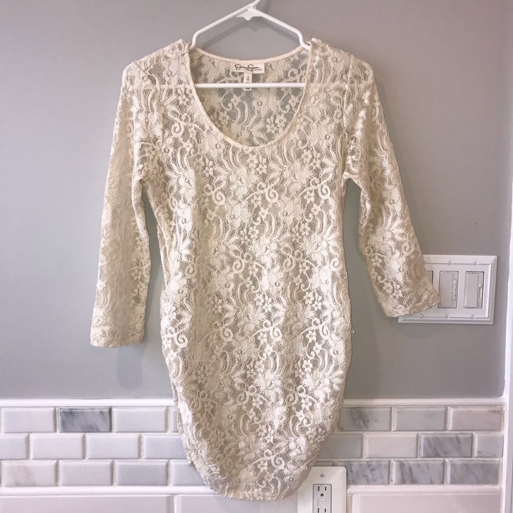 Jessica Simpson Maternity Lace Top Small